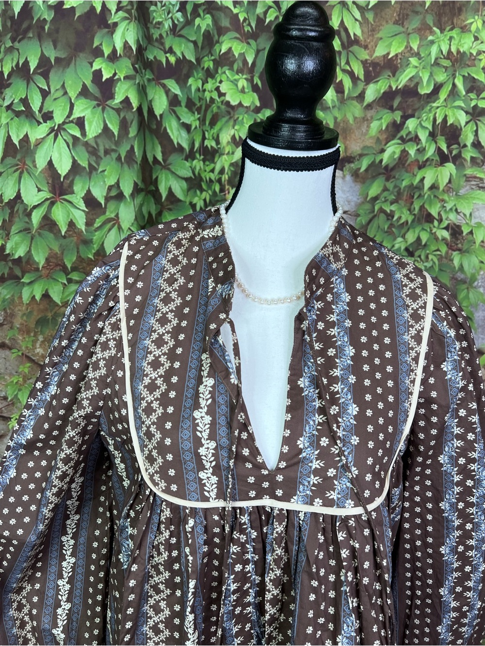 NWT MABEL Brown Patterned Prairie Dress, M - Picture 3 of 13